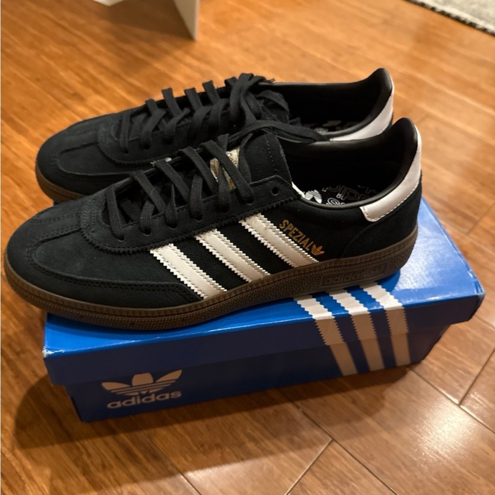 Adidas Handball Spezial J Black and White Shoes